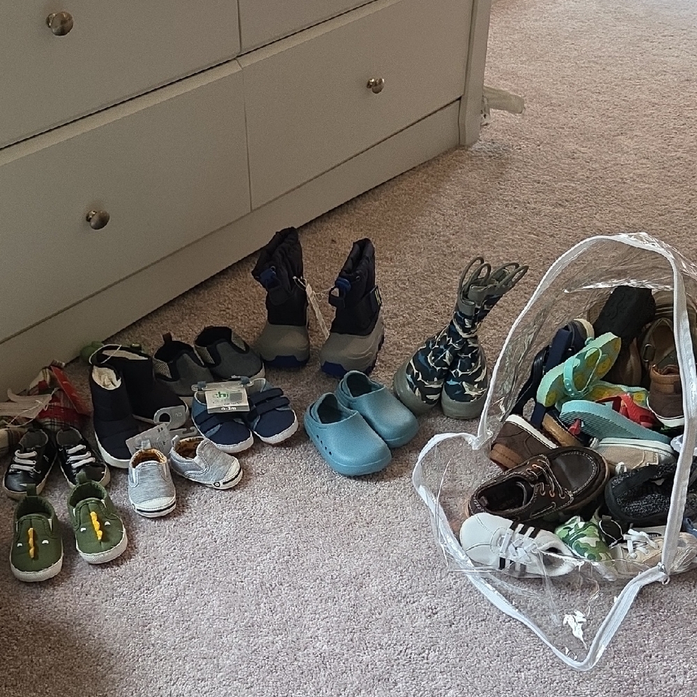 Kids Blue and Green Shoes